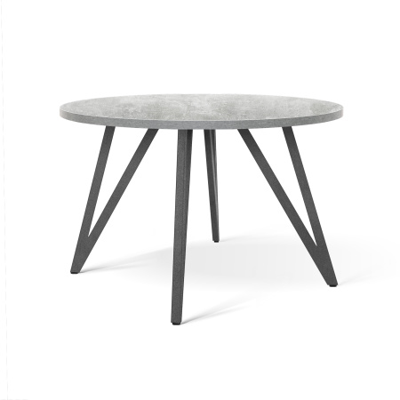 Стол Женева 2 (D1000), ЛДСП Бетон / Металлокаркас Графит