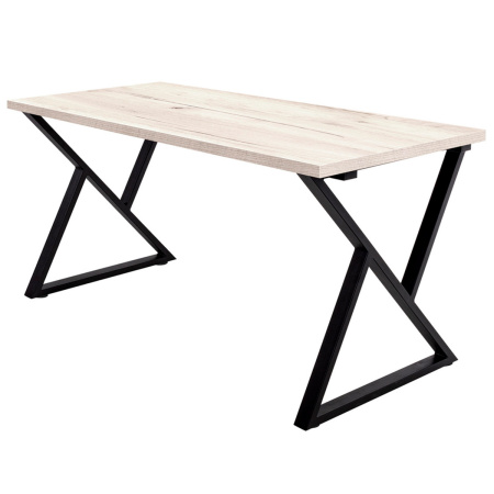 Стол Дели (1200х700), ЛДСП Дуб белый крафт / Металлокаркас Черный Стол Дели (1200х700), ЛДСП Дуб белый крафт / Металлокаркас Черный