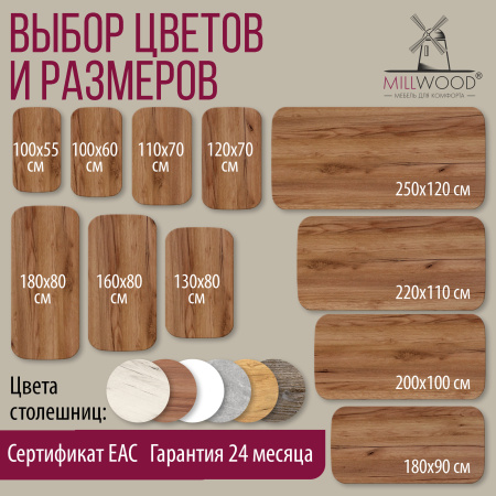 Столешница 1100х700х36, ЛДСП Дуб табачный крафт