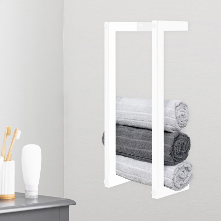 Держатель для полотенец, Металлокаркас Белый