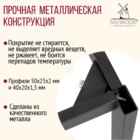 Опора для стола СЕУЛ 1600х800, Металлокаркас Графит Опора для стола СЕУЛ 1600х800, Металлокаркас Графит