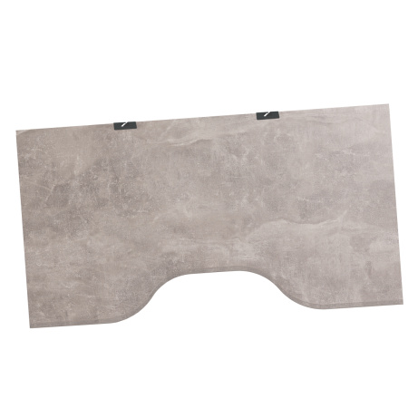 Столешница с вырезом 1600х800х36, ЛДСП Бетон / Металлокаркас Графит