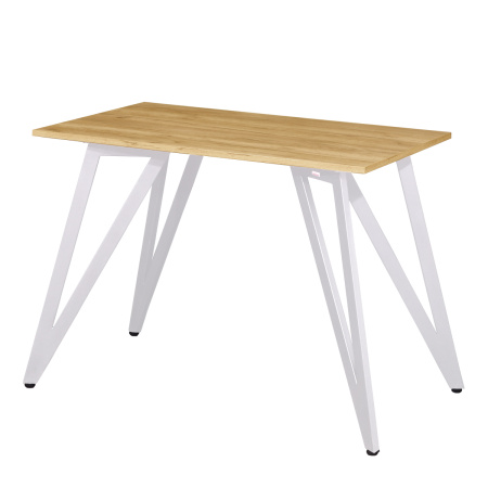 Стол Женева 2 (1200х700) 18мм, ЛДСП Дуб золотой крафт / Металлокаркас Белый