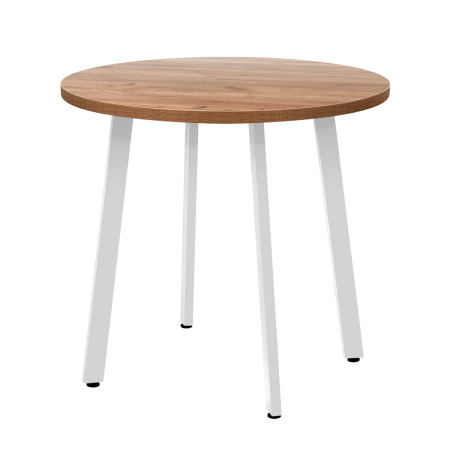 Стол Шанхай (D900), ЛДСП Дуб табачный крафт / Металлокаркас Белый