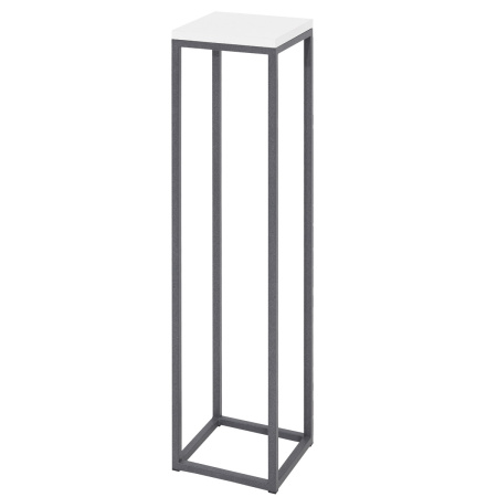 Подставка декоративная 210x210x900, ЛДСП Белый / Металлокаркас Графит