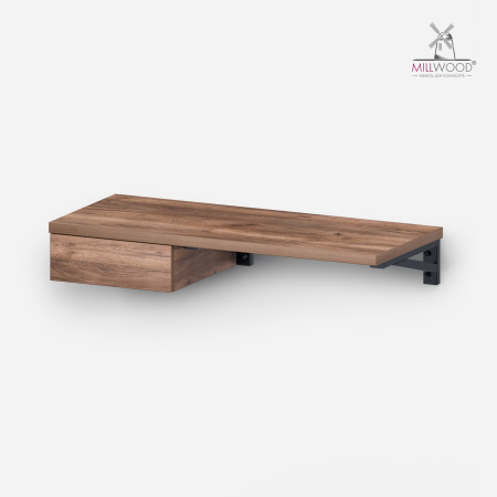 Стол консольный Берген (1200x500), ЛДСП Дуб табачный крафт \ Металлокаркас Черный