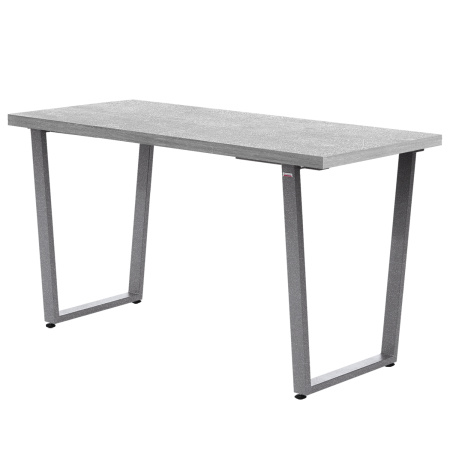 Стол Уэльс (1300х650) 36мм, ЛДСП Бетон / Металлокаркас Графит