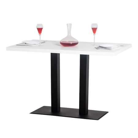 Стол Берлин (1200х700), ЛДСП Белый / Металлокаркас Черный