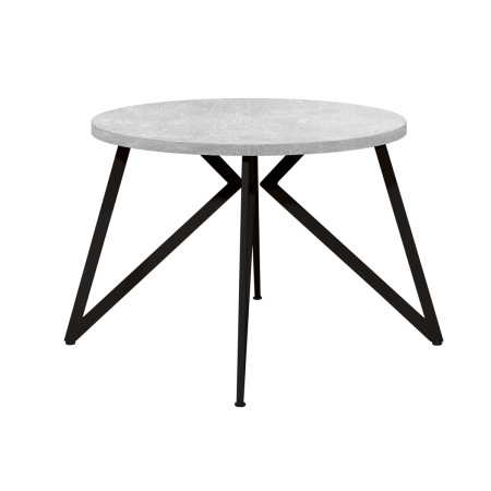 Стол Женева (D1000), ЛДСП Бетон / Металлокаркас Черный