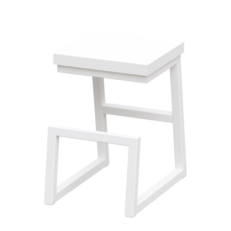 Табурет Арне 1, ЛДСП Белый / Металлокаркас Белый