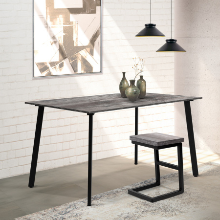 Стол Шанхай (1300х800) 18мм, ЛДСП Сосна пасадена / Металлокаркас Черный