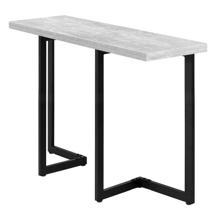 Стол-консоль Арлен 2, ЛДСП Бетон / Металлокаркас Черный