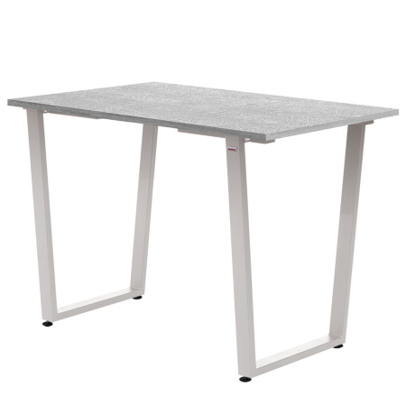 Стол Уэльс (1000х700) 18мм, ЛДСП Бетон / Металлокаркас Белый