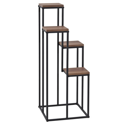 Подставка декоративная MW2, ЛДСП Дуб табачный крафт / Металлокаркас Черный