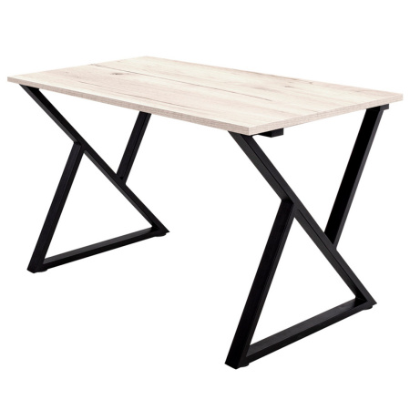 Стол Дели (1000х700) 18мм, ЛДСП Дуб белый крафт / Металлокаркас Черный Стол Дели (1000х700) 18мм, ЛДСП Дуб белый крафт / Металлокаркас Черный