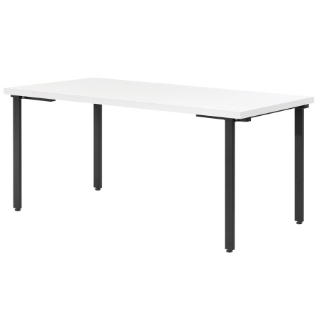 Стол Прага (1600х800), ЛДСП Белый / Металлокаркас Черный Стол Прага (1600х800), ЛДСП Белый / Металлокаркас Черный