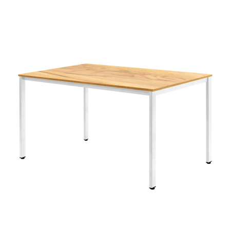 Стол Сеул (1300х800), ЛДСП Дуб золотой крафт / Металлокаркас Белый