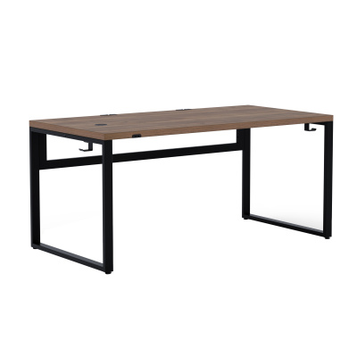Стол Каир Смарт (1600х800), ЛДСП Дуб табачный крафт \ Металлокаркас Черный