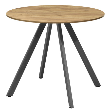 Стол Олесунн (D900) 18мм, ЛДСП Дуб золотой крафт / Металлокаркас Графит