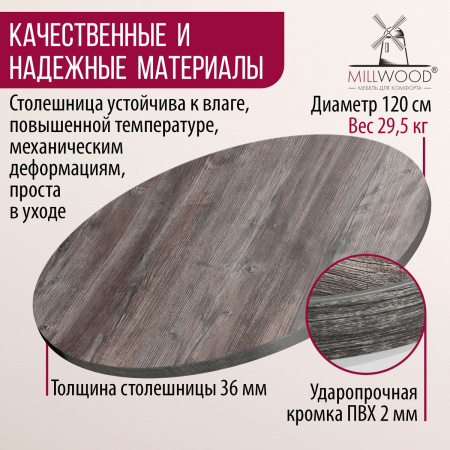 Столешница D1200х36, ЛДСП Сосна пасадена