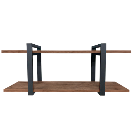 Полка настенная 1000х300х400, ЛДСП Дуб табачный крафт / Металлокаркас Черный