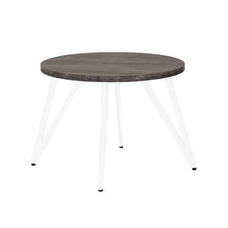 Стол Женева 2 (D1000), ЛДСП Сосна пасадена / Металлокаркас Белый