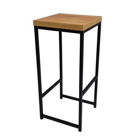 Стул барный Крокс, ЛДСП Дуб золотой крафт / Металлокаркас Черный