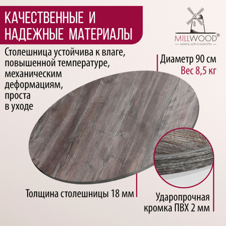 Столешница D900х18, ЛДСП Сосна Пасадена