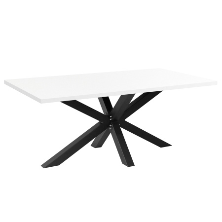 Стол Кейптаун (2000х1000), ЛДСП Белый / Металлокаркас Черный