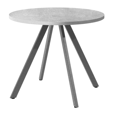 Стол Олесунн (D900), ЛДСП Бетон / Металлокаркас Графит