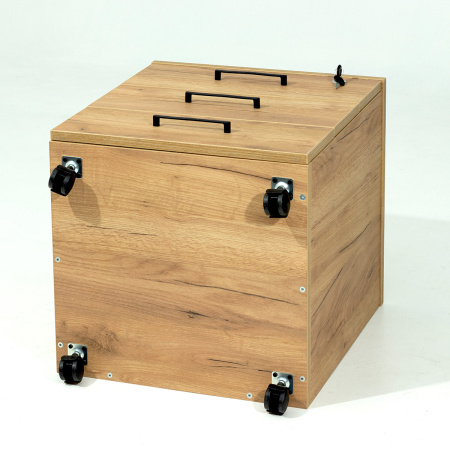 Тумба офисная подкатная с замком, ЛДСП Дуб золотой крафт