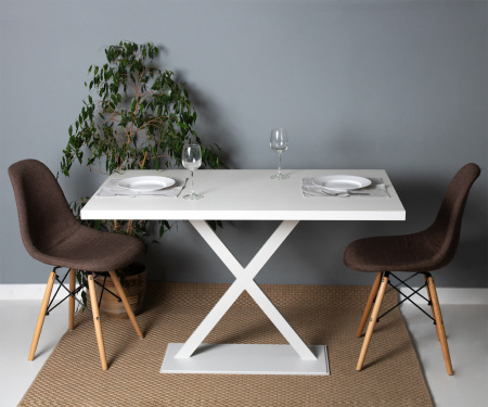 Стол Харлей (1200х700) 18мм, ЛДСП Белый / Металлокаркас Белый