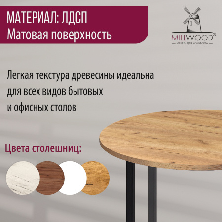 Столешница D400х18, ЛДСП Дуб золотой крафт