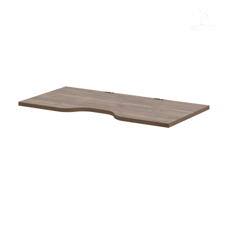 Столешница с вырезом 1800х800х36, ЛДСП Дуб табачный крафт \ Металлокаркас Черный