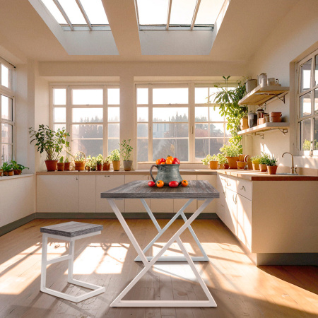 Стол Дели (1300х800), ЛДСП Сосна пасадена / Металлокаркас Белый Стол Дели (1300х800), ЛДСП Сосна пасадена / Металлокаркас Белый