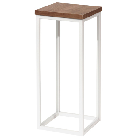 Подставка декоративная 210x210x500, ЛДСП Дуб табачный крафт / Металлокаркас Белый