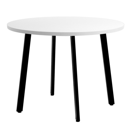 Стол Шанхай (D1100), ЛДСП Белый / Металлокаркас Черный