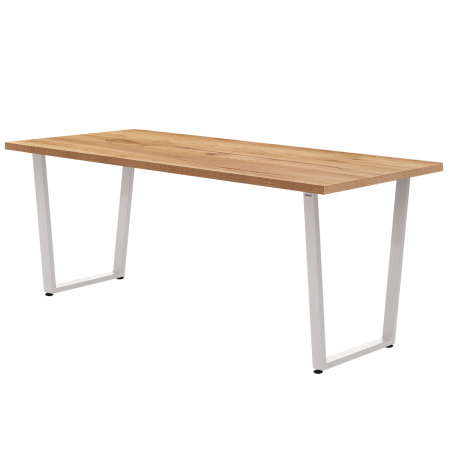 Стол Уэльс (1600х800), ЛДСП Дуб золотой крафт / Металлокаркас Белый