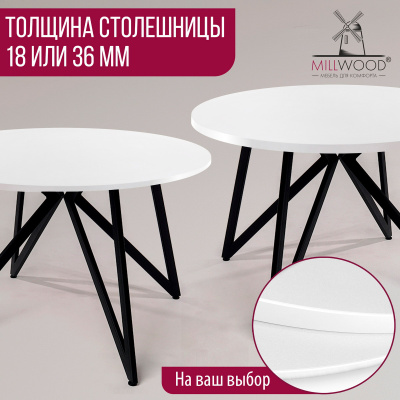 Столешница D900х18 без присадки, ЛДСП Белый Столешница D900х18 без присадки, ЛДСП Белый