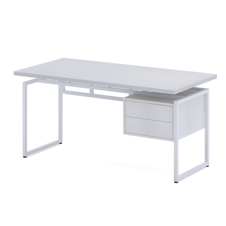 Стол письменный Бремен (1600х800), ЛДСП Белый \ Металлокаркас Белый