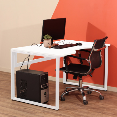 Столешница с вырезом 1300x850x18, ЛДСП Белый / Металлокаркас Белый Столешница с вырезом 1300x850x18, ЛДСП Белый / Металлокаркас Белый