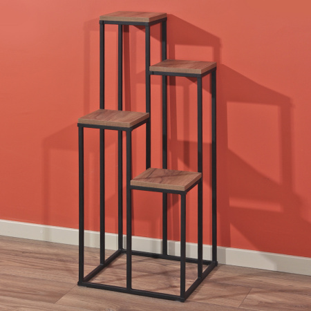 Подставка декоративная MW2, ЛДСП Дуб табачный крафт / Металлокаркас Черный