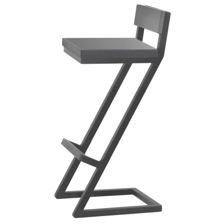 Стул барный Оберг 2, ЛДСП Бетон / Металлокаркас Графит