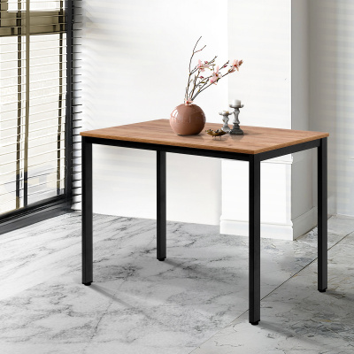 Стол Сеул (1000х600), ЛДСП Дуб табачный крафт / Металлокаркас Черный