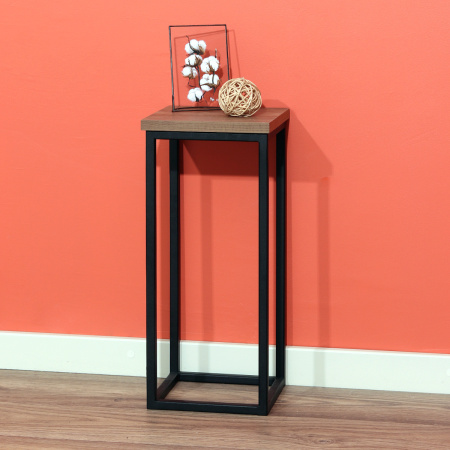 Подставка декоративная 210x210x500, ЛДСП Дуб табачный крафт / Металлокаркас Черный Подставка декоративная 210x210x500, ЛДСП Дуб табачный крафт / Металлокаркас Черный