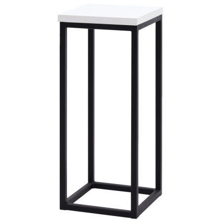Подставка декоративная 210x210x500, ЛДСП Белый / Металлокаркас Черный