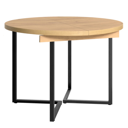 Стол раздвижной Лондон (D1000), ЛДСП Дуб золотой крафт / Металлокаркас Графит