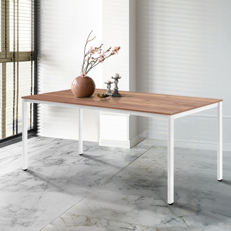 Стол Сеул (1600х800), ЛДСП Дуб табачный крафт / Металлокаркас Белый Стол Сеул (1600х800), ЛДСП Дуб табачный крафт / Металлокаркас Белый