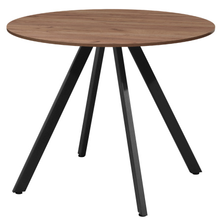 Стол Олесунн (D1000) 18мм, ЛДСП Дуб табачный крафт / Металлокаркас Черный