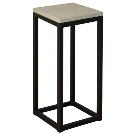 Подставка декоративная 210x210x500, ЛДСП Дуб белый крафт / Металлокаркас Черный